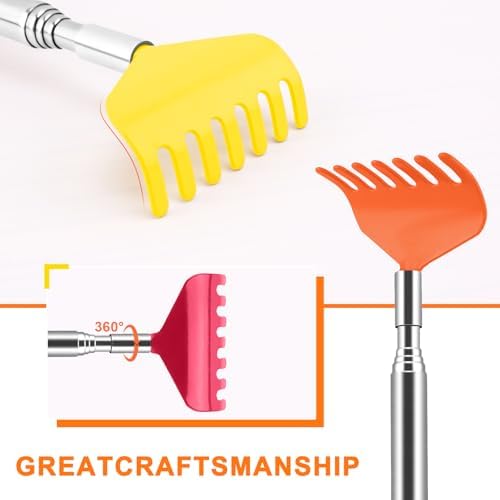 NICEMOVIC 6 Pack Back Scratcher, Mothers Fathers Day Dad Gifts, Stocking Stuffers for Women Men Teens, Easter Basket Stuffers for Teens, Prizes for Adults, Birthday Gag Bulk Gift for Mom Dad Adults