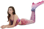 Mermaid Adult Performance Wear, Fishtail Princess Dress 3-Piece Set, Top and Pants Beachwear