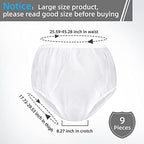 9 Pcs Waterproof Incontinence Underpants Plastic Pants Leak Proof Incontinence Underwear Adult Diaper Cover(l,Clear)
