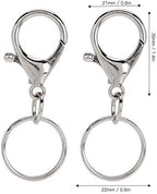 20Pcs Lanyard Snap Hook, Keychain Hooks for Lanyard, Key Chain Hook Accessories, Suitable for Making Lanyards, Key Chains, Zipper Handles, Etc (21 * 35mm prawn Buckle with 22mm Inner Diameter