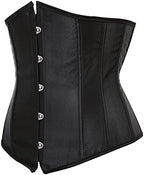 Grebrafan Women's Lace up Boned Brocade Waist Training Underbust Corsets Plus Size