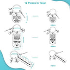 Xiahuyu 12 Pcs Dentist Gifts Dentist Keychain Dental Hygienist Dental Assistant Gift Dental Staff Appreciation Gifts Dental Coworker Keychain Christmas Birthday Thank You Gift for Dentist
