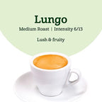 Amazon Fresh Espresso Lungo Medium Roast Aluminum Capsules, Compatible with Nespresso Original Brewers, 50 Count (5 Packs of 10)