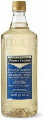 KK&A Gold Pump Bundle- Toasted Coconut Syrup 1 Liter Bottle - Authentic toasty coconut Syrup, Premium Taste - Perfect for Starbucks Coffee, Lattes, and Desserts with KK&A Collection Gold Pump
