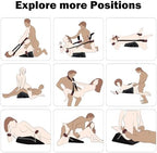 BDSM Sex Toys Set – 24" Sex Pillow with Adjustable Straps, Bondage Position Cushion for Deep Penetration, Multifunctional Foam Support Sex Furniture for Couples, Adult Toy for Men Women