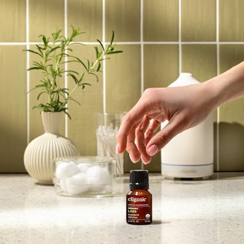 Cliganic Organic Lime Essential Oil for Hair, Skin, Aromatherapy - 100% Pure Natural Undiluted | Non-GMO Verified