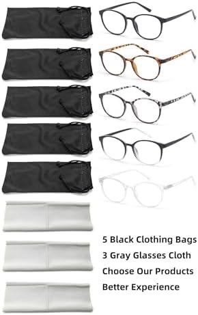 Blue Light Blocking Glasses Round Women Men Computer Glasses Anti Eye Strain/UV/Glare Gaming Glasses