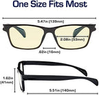 Gamma Ray Computer Blue Light Blocking Gaming Glasses w/Amber Tint and Anti Glare UV Digital Eyestrain