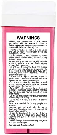 Waxness Soft Wax Cartridge Rose – Pack of 6 × 3.38 oz (96 g) – Professional Strip Wax Roll-On for Face & Body – Made in Italy