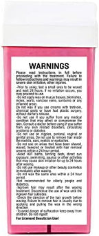 Waxness Soft Wax Cartridge Rose – Pack of 6 × 3.38 oz (96 g) – Professional Strip Wax Roll-On for Face & Body – Made in Italy
