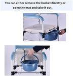 Shower Portable Wheelchair, Mobile Toilet Chair with Wheels, Aluminum Alloy Bath Chair, Reinforced Toilet, Bathroom Non-Slip Bedside Chair