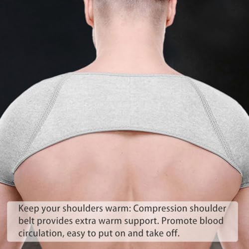 double shoulder brace Double Shoulder Support Brace Pain Relief Compression Shoulder Warm Wrap Protector L