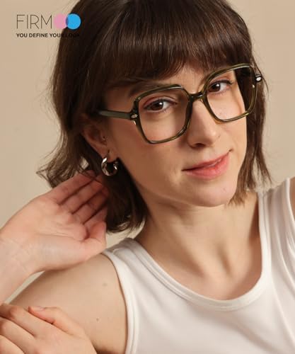 Firmoo Blue Light Blocking Glasses for Women/Men Anti Eyestrain Computer Eyeglasses Square Frame