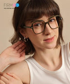 Firmoo Blue Light Blocking Glasses for Women/Men Anti Eyestrain Computer Eyeglasses Square Frame