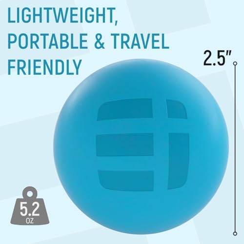 Massage Lacrosse Balls for Myofascial Release - Trigger Point Therapy Ball Set for Deep Tissue Relief - Foot Massage Ball Roller for Plantar Fasciitis - 2 Pack (Blue/Orange)