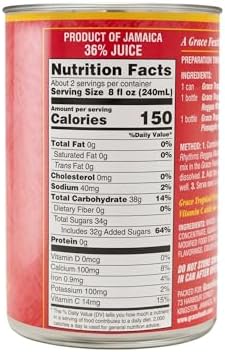 Grace Canned Tropical Fruit Punch, 18.26 oz. (540 ml) - 2 Pack
