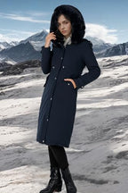 RISISSIDA Women Winter Parka Puffy Coat for Deep Cold,Thicken Puffer Jacket with Long Fur Collar Hooded,Warm Bubble Overcoat