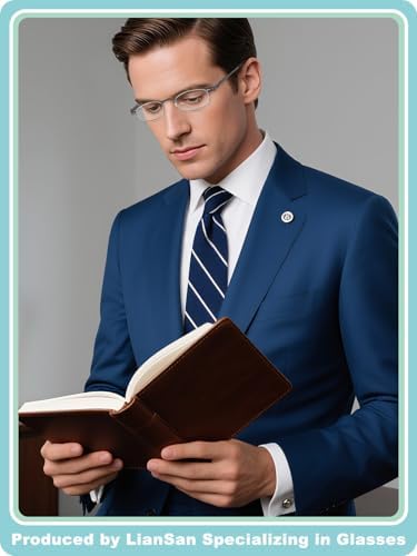 LianSan Compact Folding Reading Glasses for Men Women - Portable Blue Light Blocking Foldable Computer Readers with Slim Case