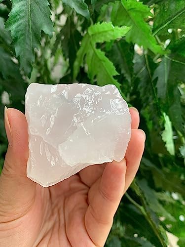 GAF TREASURES Large Pink Calcite Rough Natural Stone, Raw Calcite Rock (Pink Calcite, 1 piece)