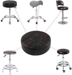 Antlu Round Seat Cushion for Bar Stool Rolling Chair Replacement (Super Big, Black)