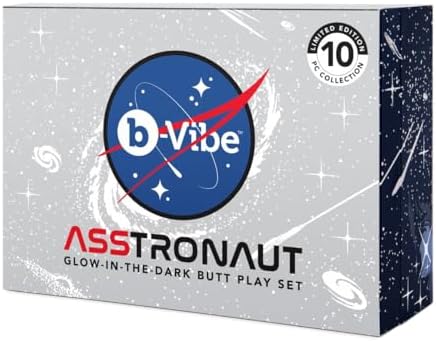 b-Vibe Asstronaut Anal Plug Set - 10 Piece Silicone Vibrating Butt Plug Anal Sex Toys for Adults