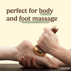 Kansa Wand Ayurveda Foot Massager - Indian Skincare Tool - SWA Kansa Wand for Feet & Face Relazation and Detox - Ayurveda Gifts (Double Bowl)