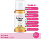 Sweet Sticks Edible Art Decorative Cake Paint 0.5 Ounce (15 Milliliters), Metallic Honey Gold