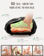 Heycool Shiatsu Foot Massager, Deep Kneading Foot Massager with Heat and Compression for Neuropathy, Remote Control, Large Feet Massager Fits Up to Size 14, Gifts for Women, Men
