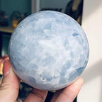 Crystal Healing Meditation Decoration Natural Lapis Lazuli Crystal Sphere Ball Gemstone Great for Meditation Home Decoration Chakra Reiki Stone Home Decor Beautiful Gifts (Size : 45-50MM)