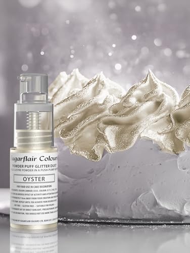 Sugarflair Oyster Edible Glitter Dust Spray (Non-Aerosol) - Add a Shimmering Lustre Sparkle to Cakes, Cupcakes, Chocolate, Baking, Desserts, Ice Cream, Drinks, Cocktails and More - 10g