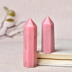 1PC Natural Stone Pink Opal Crystal Point Wand Energy Quartz Home Decoration Polished 50-80mm Stone Chakra Obelisk-Pink Opal_50-60mm