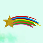 Flairs New York Happy Birthday Decorations Cake Toppers Party Props (Pack of 1 Cake Topper, Rainbow Shooting Star)