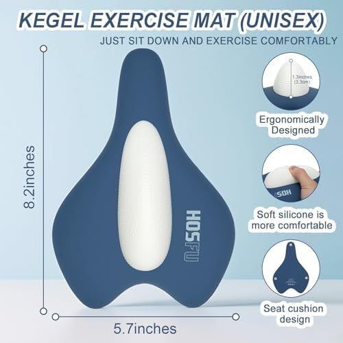 Kegel Exerciser for Men, Sit-On-Top Kegel Exerciser,Used for Bladder Support Tightening and strengthening Muscle Control Training, Endurance Muscle Recovery, and Kegel Relaxation Training（Blue）