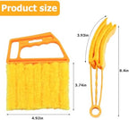 Car Window Venetian Blind Cleaner Duster Tool, 4PCS 7 Finger Vehicle Shutter Dusting Cleaning Brush, Handheld Automotive Duster Bristle Accessories for Air Conditioner Wood Blinds