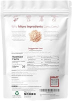 Organic Camu Camu Powder, 12 oz | High Natural Vitamin C Level | Fresh Freeze-Dried Berries Source | No GMOs, Vegan Friendly