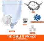 Waterless Urinal Garage Urinal for Men Plastic Urinals for Men Toilet Urine Diverter with Hose Outdoor Urinal Wall-Mounted Urinals For Men Bathroom, No-Drill Lnstallation Mens Urinal RVs (white)
