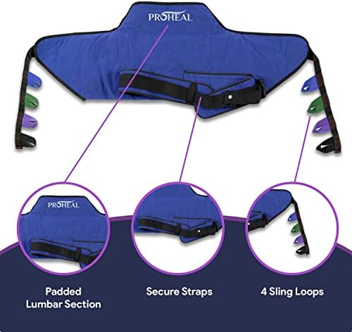 ProHeal Universal Sit to Stand Lift Sling, XX Large, 63.5”L x 19”W - Polyester Slings for Patient Lifts - Compatible with Hoyer, Invacare, McKesson, Drive, Lumex, Joerns and More