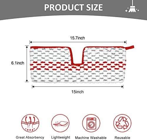 Microfiber Spray Mop Pads Compatible with Ocedar ProMist MAX Spray Mop, Reusable Mops Refill for Oceda Promist Dust Mop, Dual-Action Washable Flip Mops Pads Replacement for Dry and Wet Floor Cleaning