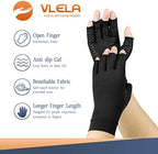 Copper Arthritis Compression Gloves Women Men Relieve Hand Pain Swelling and Carpal Tunnel Fingerless for Typing, Support for Joints, Small