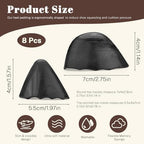 ASTIMES 4 Pairs Black Round & Pointed Head Shoe Filler, Shoe Toe Inserts Cushion Make Shoes Fit, PU Stuffers for Shoes Too Big, Size Reducer for Loose Man Sneakers Flats (Black, large)