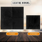 Henoyso Black 1000 Pack 2 Ply Cocktail Napkins Bulk Disposable Dinner Beverage Paper Napkins for Wedding Bar Party Birthday Cocktail Holiday Elegant Restaurant Event (Premium)