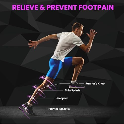 Welnove Running Insoles for Men & Women with Metatarsal Pad for Metatarsalgia,Orthotic Arch Support Insoles for Plantar Fasciitis, Morton's Neuroma, Ball of Foot Pain Relief-S