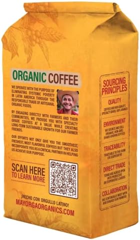 Mayorga Decaf Dark Roast 5lb Bag Cafe Swiss Water Decaffeinated Cubano Roast 100% Arabica Whole Coffee Beans - Smoothest Organic Coffee - Specialty Grade, Non-GMO, Direct Trade