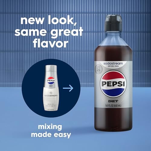 SodaStream® Diet Pepsi® New Pour Bottle Beverage Mix (440ml, Pack of 4)