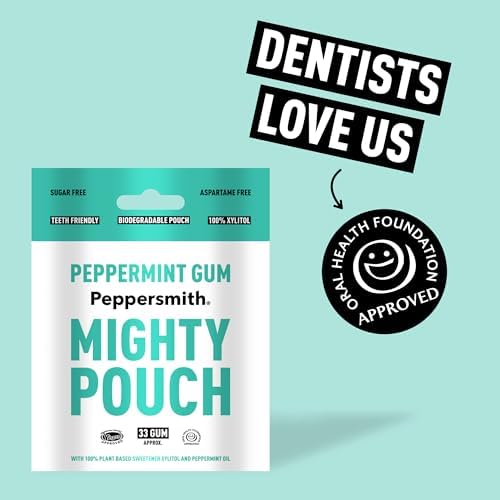 Peppersmith 100% Xylitol Chewing Gum Peppermint, 50 GR