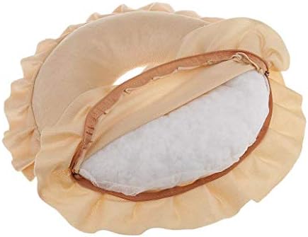 U Shaped Neck Cushion Spa Salon Massage Table Cradle Face Pillow Neck Head Cushion Travel Flight Neck Pad - Light Brown