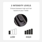HoMedics Portable Full Body Vibration Massager,Effective Targeted and Full-Body Massage,High & Low Intensity Levels,Ergonomic Easy-Grip Handle 3 Interchangeable Attachments,2 AA Batteries Included