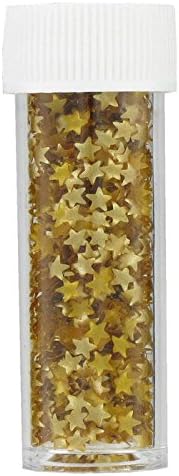 Wilton Edible Gold Glitter Star Sprinkles, Shimmering Sugar Stars for Cakes, Cupcakes, Cookies, Cocktails & Holiday Desserts, Edible Gold Cake Decorations, 0.4 oz.
