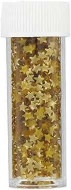 Wilton Edible Gold Glitter Star Sprinkles, Shimmering Sugar Stars for Cakes, Cupcakes, Cookies, Cocktails & Holiday Desserts, Edible Gold Cake Decorations, 0.4 oz.
