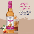 Jordan's Skinny Mixes Sugar Free Coffee Syrup, Vanilla Caramel Crème Coffee Flavoring Syrup, Zero Calorie Drink Mix, Lattes, Baking, Protein Shake or Cocktail, Dairy & Gluten Free, Kosher, 25.4 Fl Oz